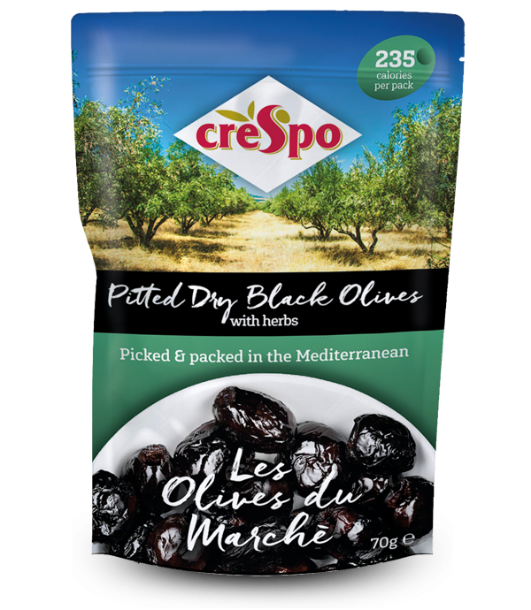 Pitted Dry Black Olives Crespo